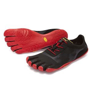 Vibram KSO EVO Black/Red Mens Running Shoes | India-291867